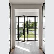 Steel Frame Glass Hinge Doors  - Galvanised FPS50 gallery detail image