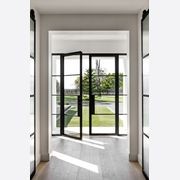 Steel Frame Glass Hinge Doors  - Galvanised FPS50 gallery detail image