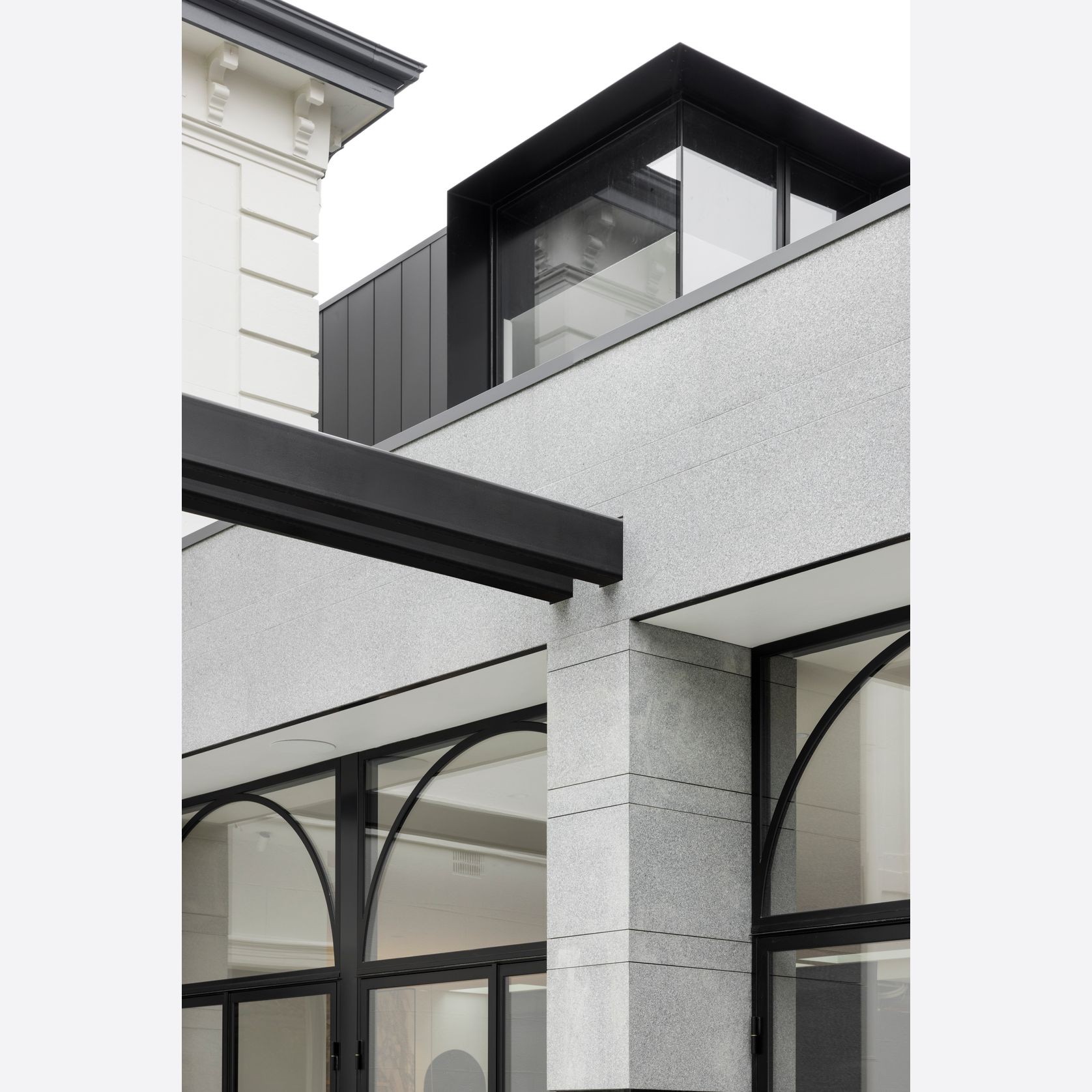 Arch Steel Frame Glass Hinge Doors - Galvanised FPS50 gallery detail image