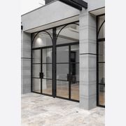 Arch Steel Frame Glass Hinge Doors - Galvanised FPS50 gallery detail image