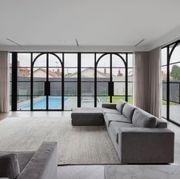 Steel Frame Glass Hinge Doors - Galvanised FPS50 gallery detail image