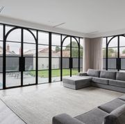 Steel Frame Glass Hinge Doors - Galvanised FPS50 gallery detail image