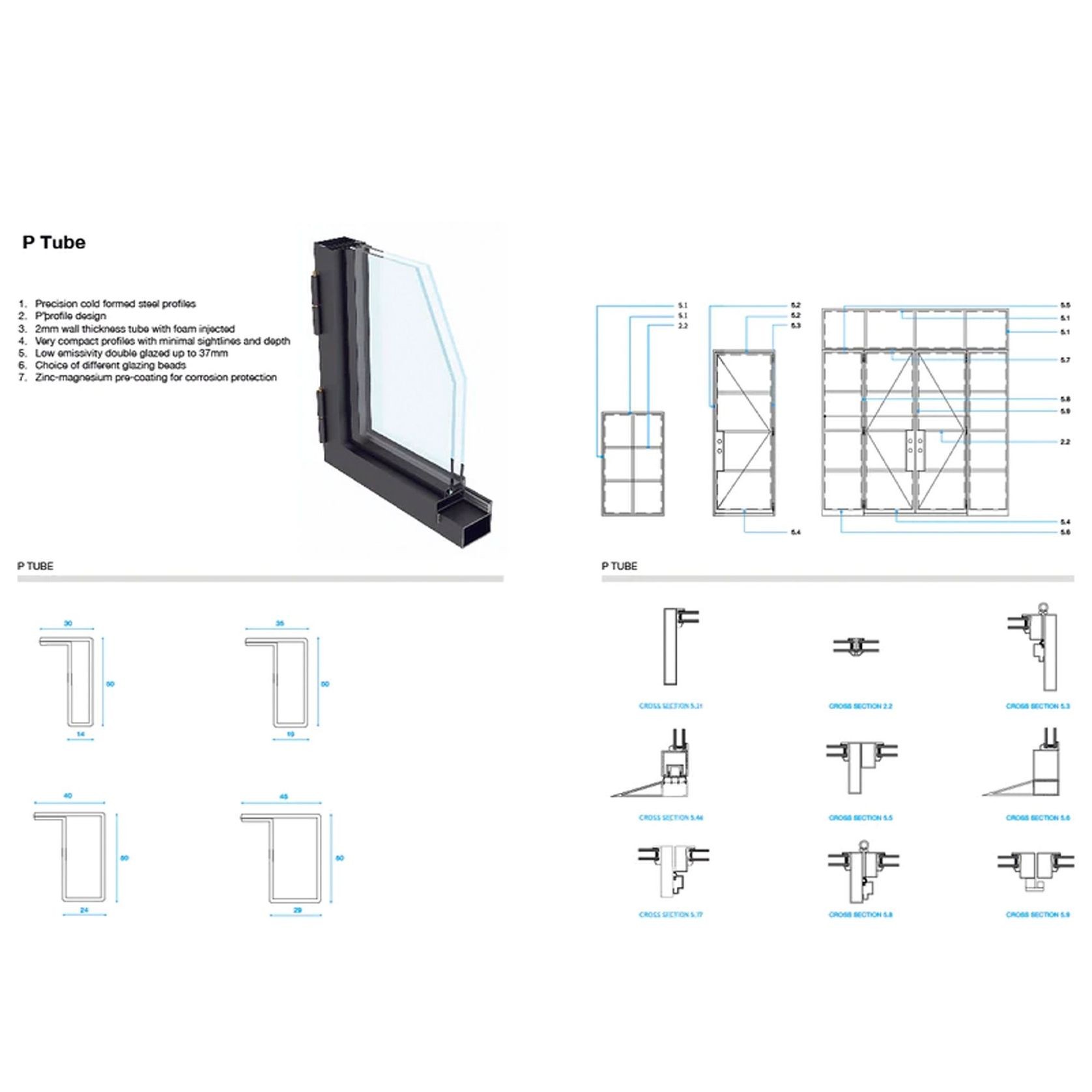 Arch Steel Frame Glass Hinge Doors - Galvanised FPS50 gallery detail image