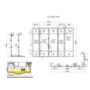 Steel Frame Glass Hinge Doors - Galvanised FPS50 gallery detail image