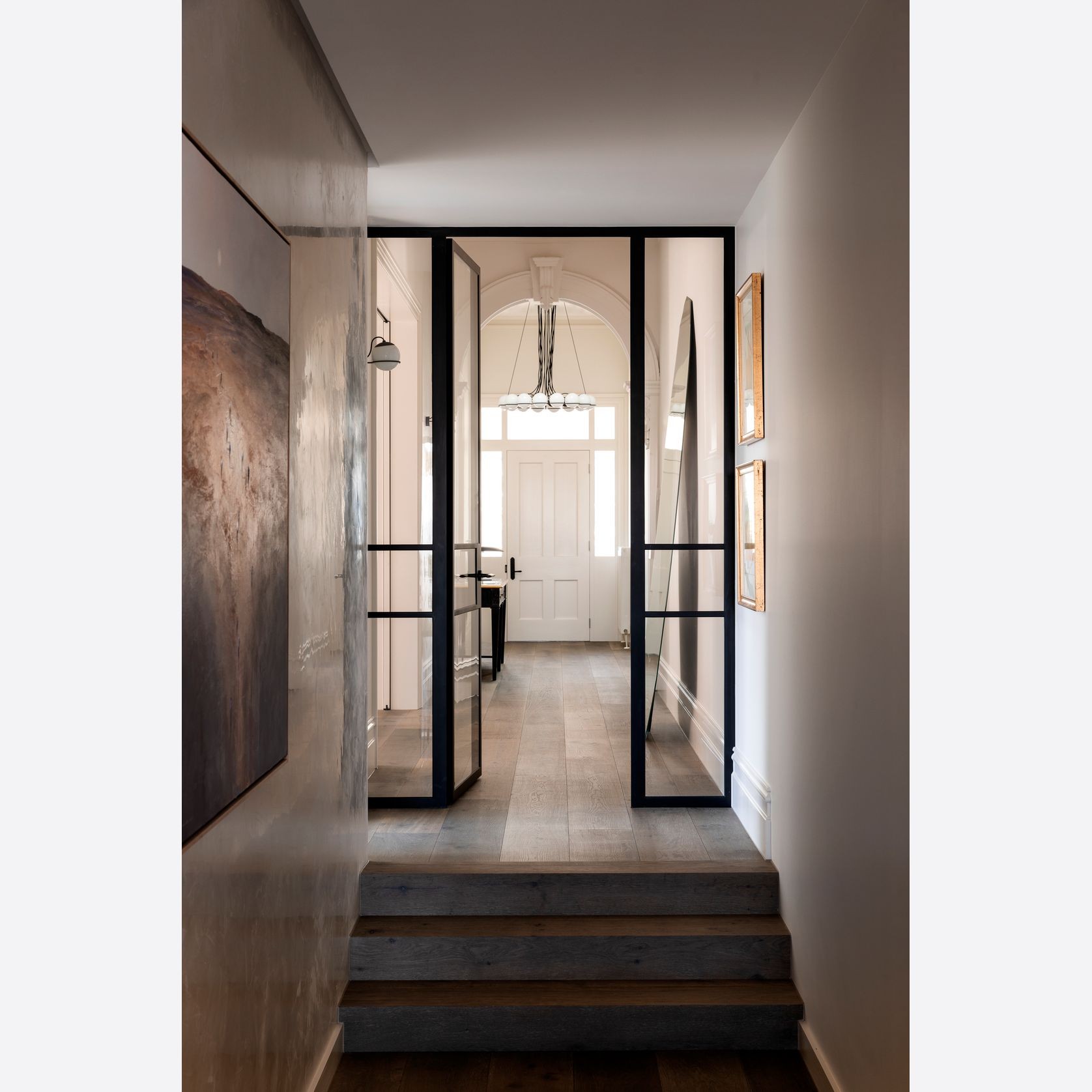 Steel Frame Glass Hinge Doors  - Galvanised FPS50 gallery detail image