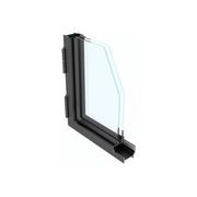 Arch Steel Frame Glass Hinge Doors - Galvanised W40 gallery detail image