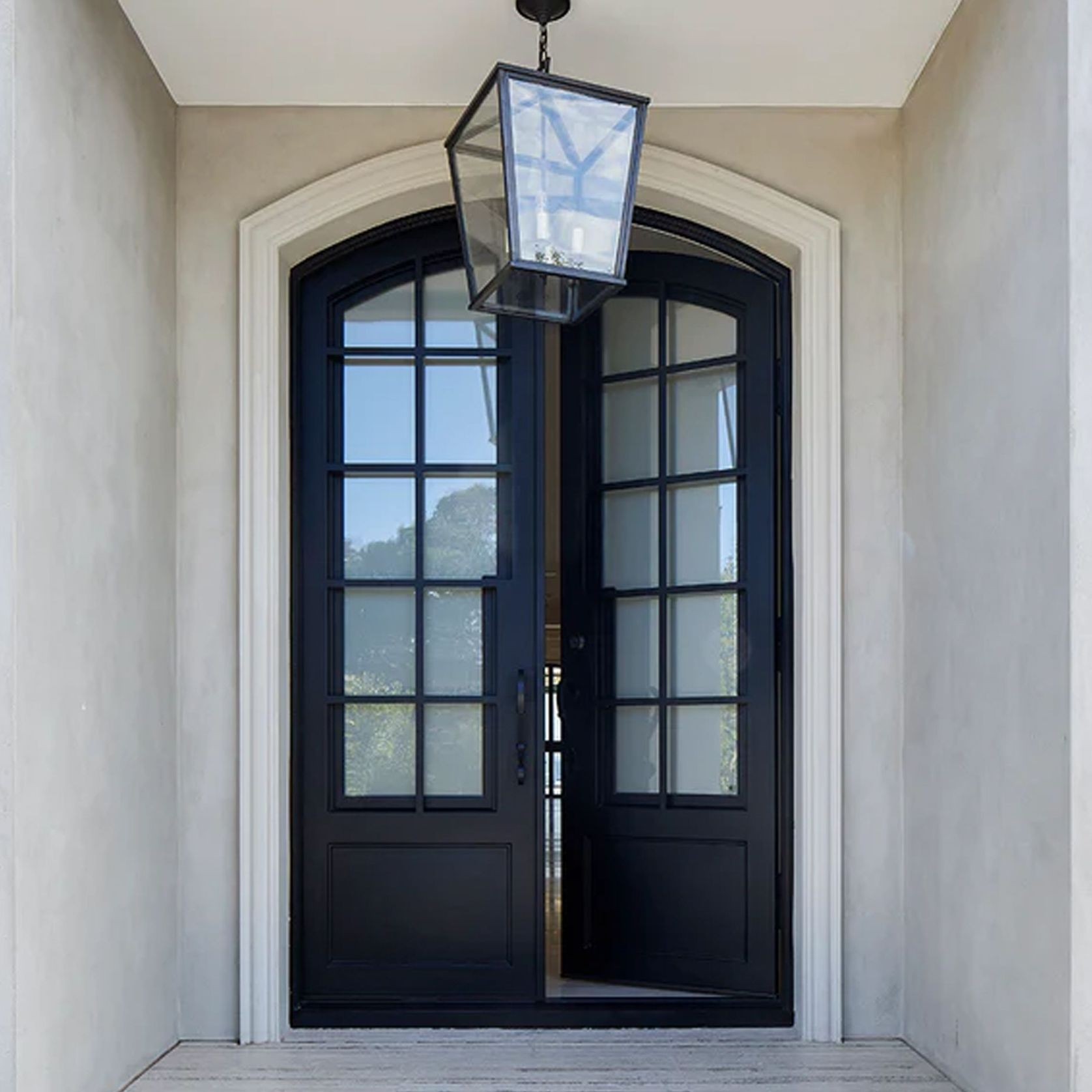 Wrought Iron Hinge Entry Doors - Galvanised FWA50 gallery detail image