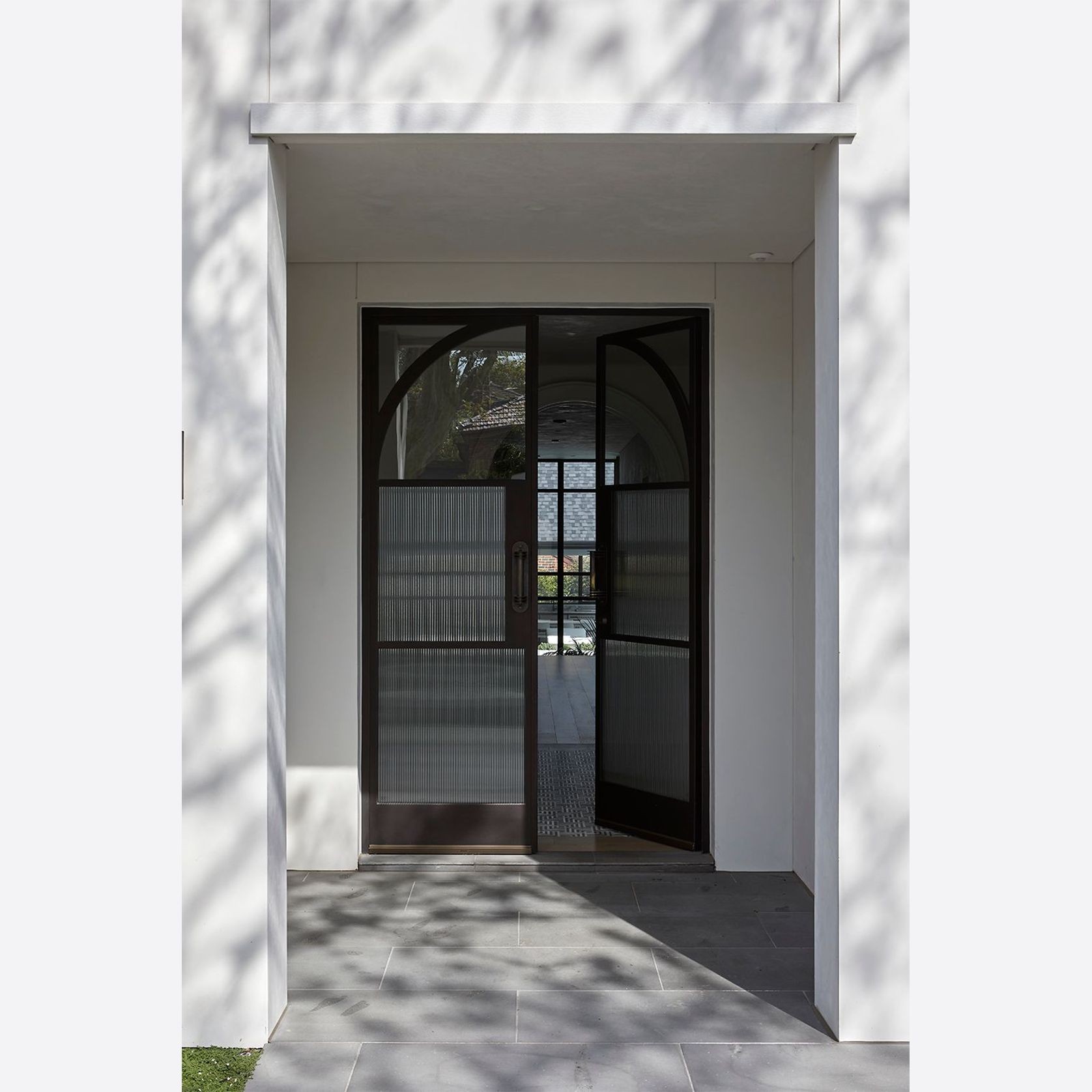 Arch Steel Frame Glass Hinge Doors - Galvanised FPS50 gallery detail image