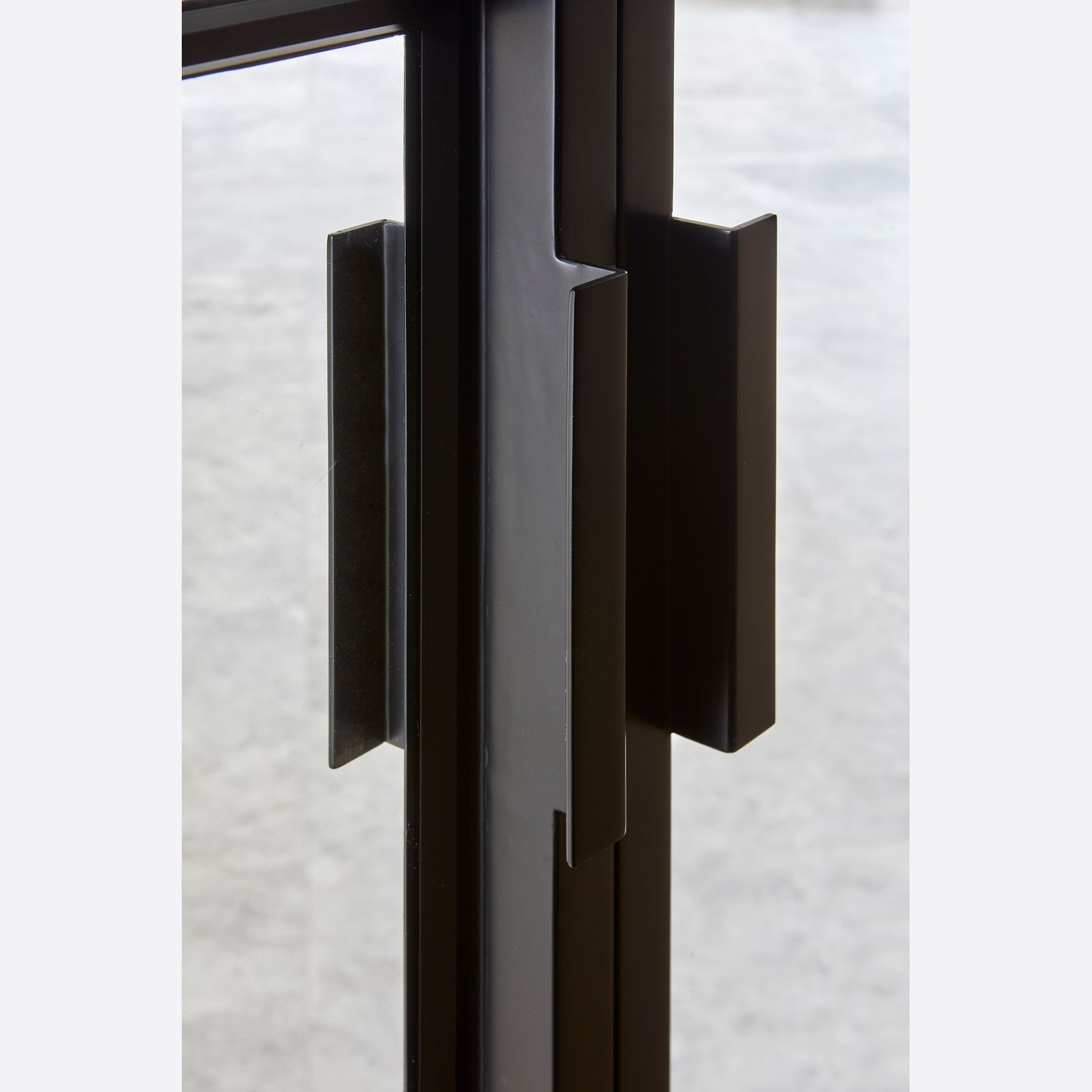 Steel Frame Glass Hinge Doors  - Galvanised FPS50 gallery detail image