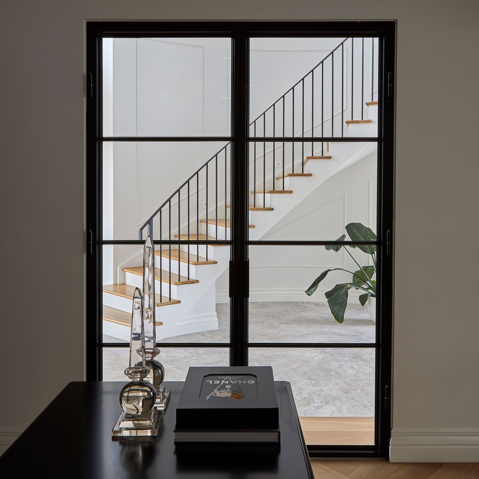 Steel Frame Glass Hinge Doors  - Galvanised FPS50 gallery detail image