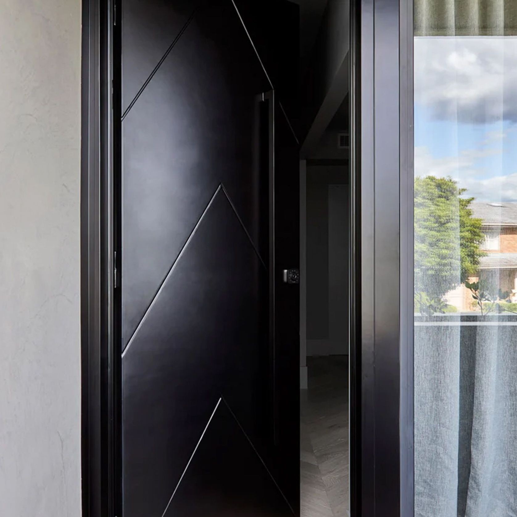 Iron Hinge Entry Doors - Galvanised gallery detail image