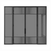 Steel Frame Glass Hinge Doors - Galvanised FPS50 gallery detail image
