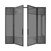 Steel Frame Glass Hinge Doors - Galvanised FPS50 gallery detail image