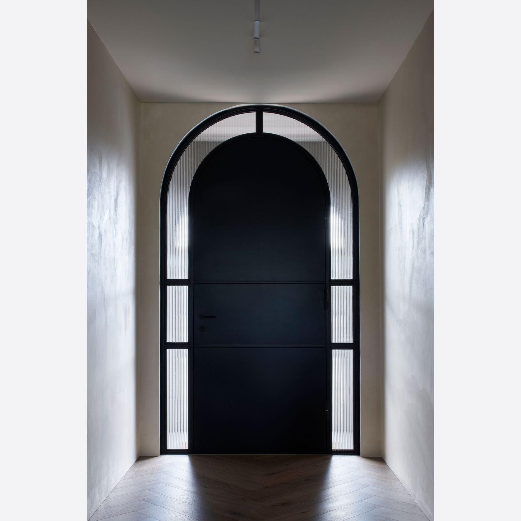 Arch Steel Frame Glass Hinge Doors - Galvanised FPS50 gallery detail image
