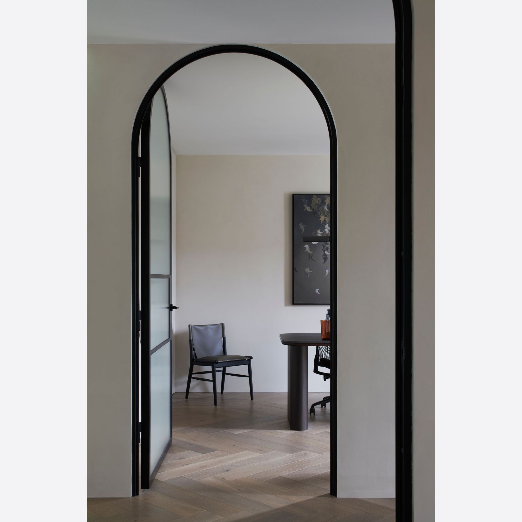 Arch Steel Frame Glass Hinge Doors - Galvanised FPS50 gallery detail image