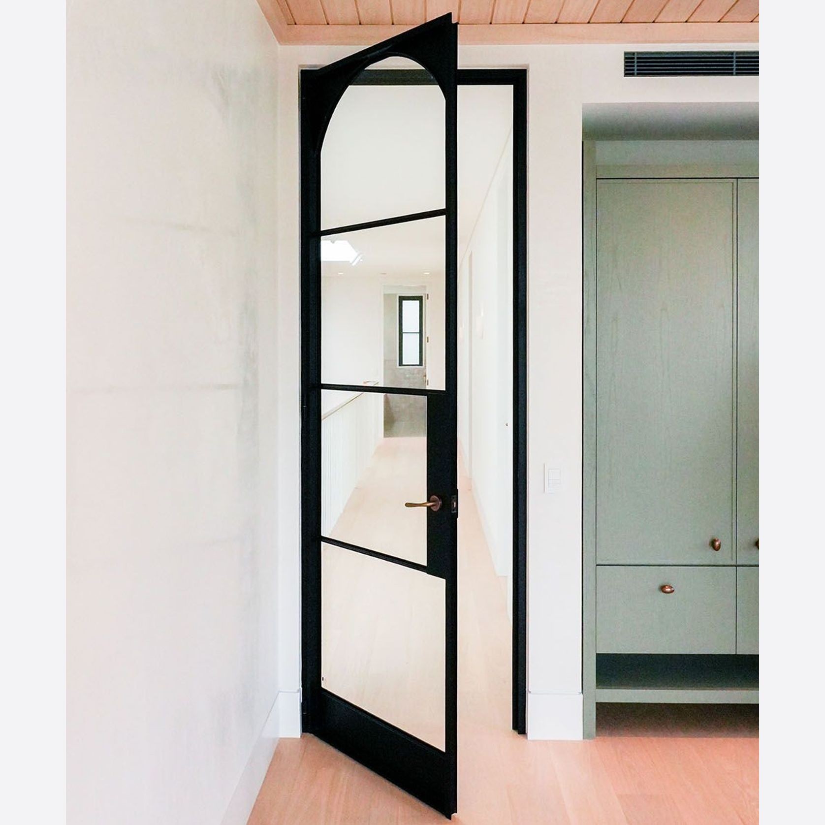 Steel Frame Glass Hinge Doors – Galvanised W20 Profile gallery detail image
