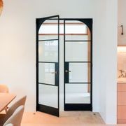 Steel Frame Glass Hinge Doors – Galvanised W20 Profile gallery detail image