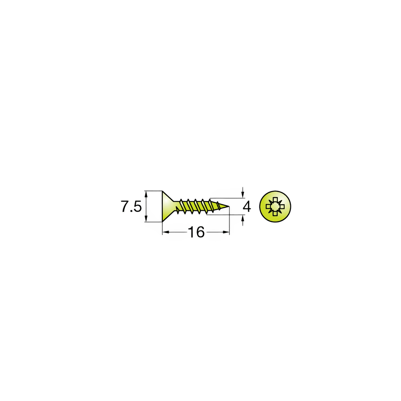 TeraBlack Hinge Cup Screw 3.5x15mm gallery detail image