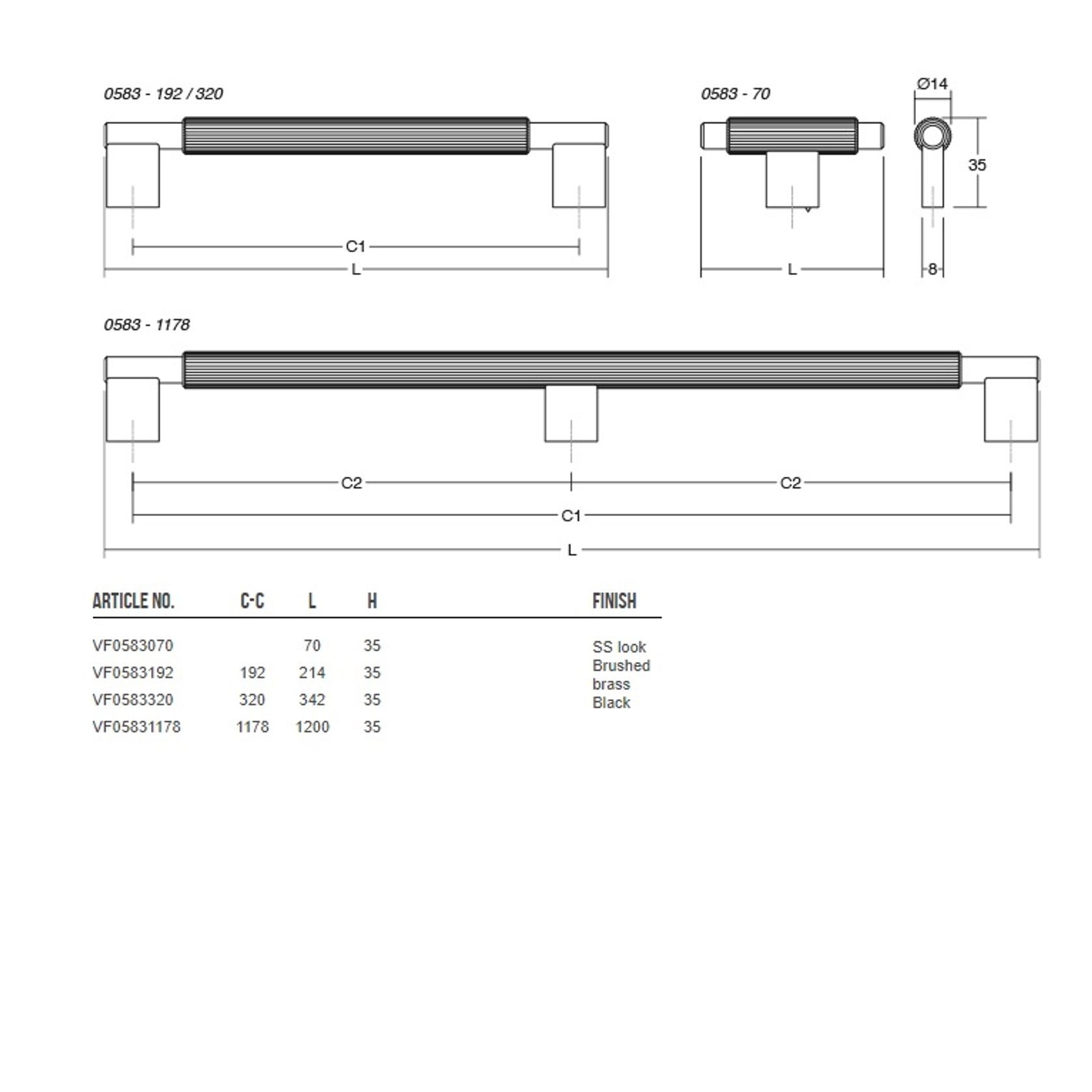 ARPA Cabinet Handle gallery detail image