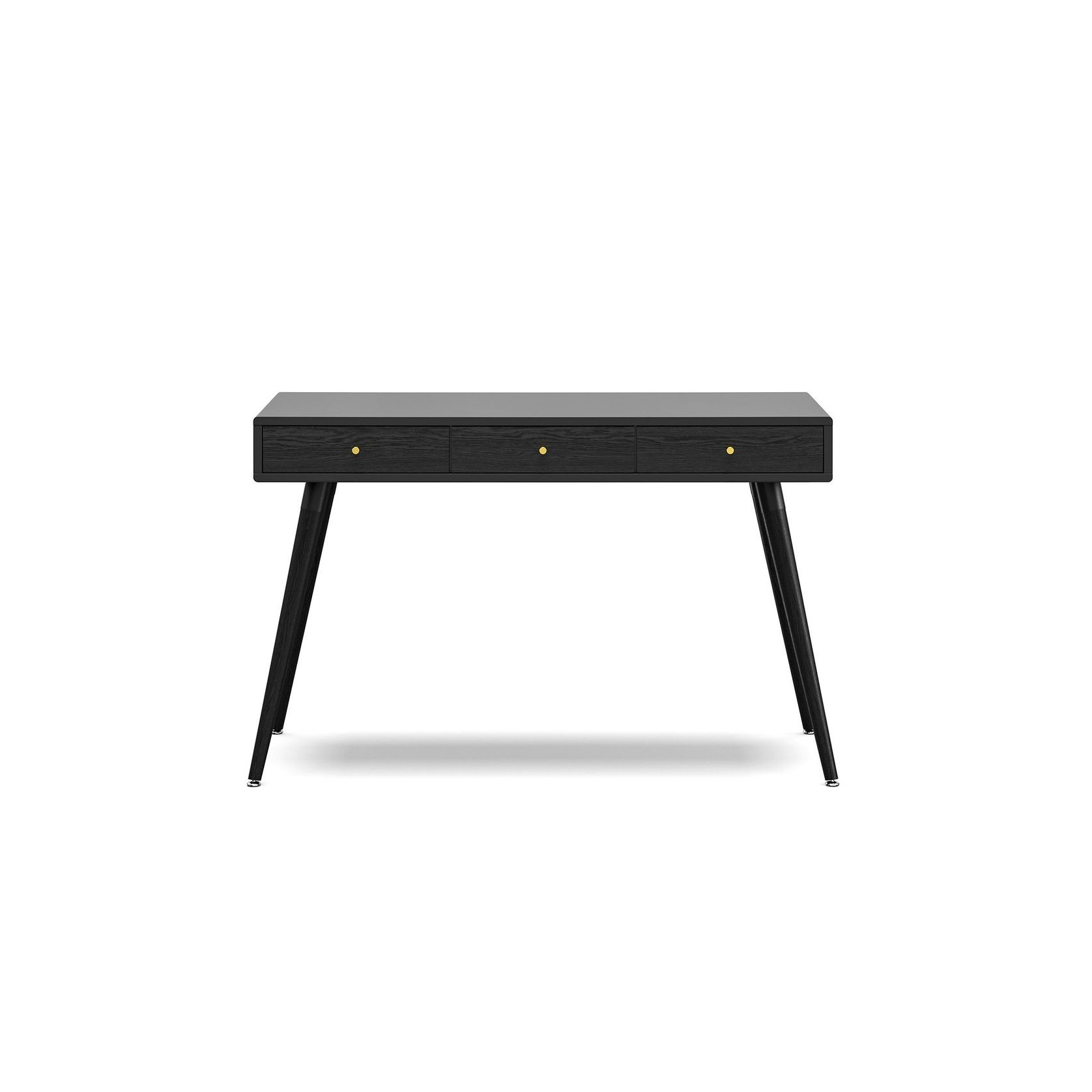 Einar 3 Drawer Office Writing Desk | Black gallery detail image
