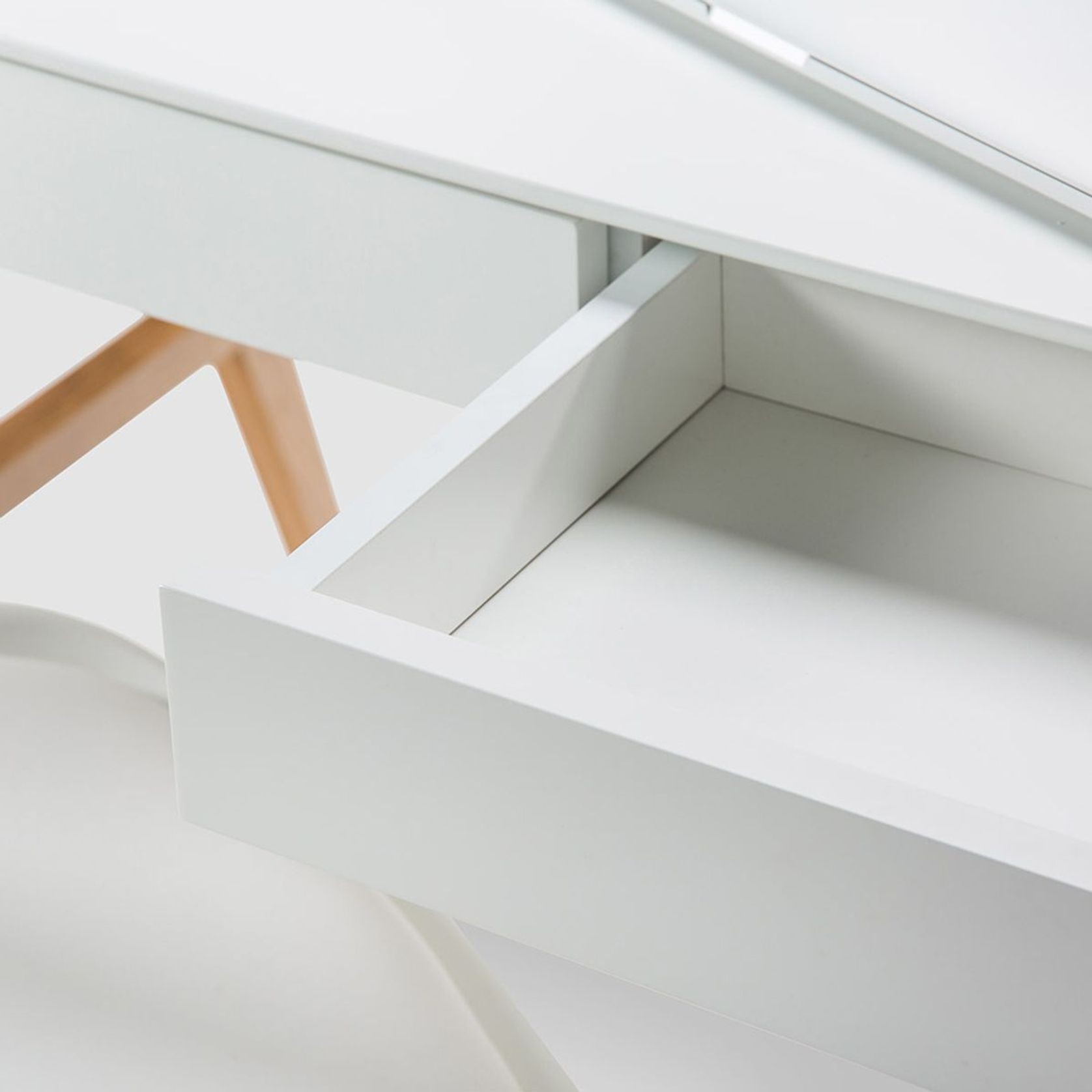 Aleksander 2 Drawer Writing Desk | White Oak gallery detail image