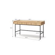 Linea 2 Drawer 140cm Desk Natural Oak | L3 Home gallery detail image