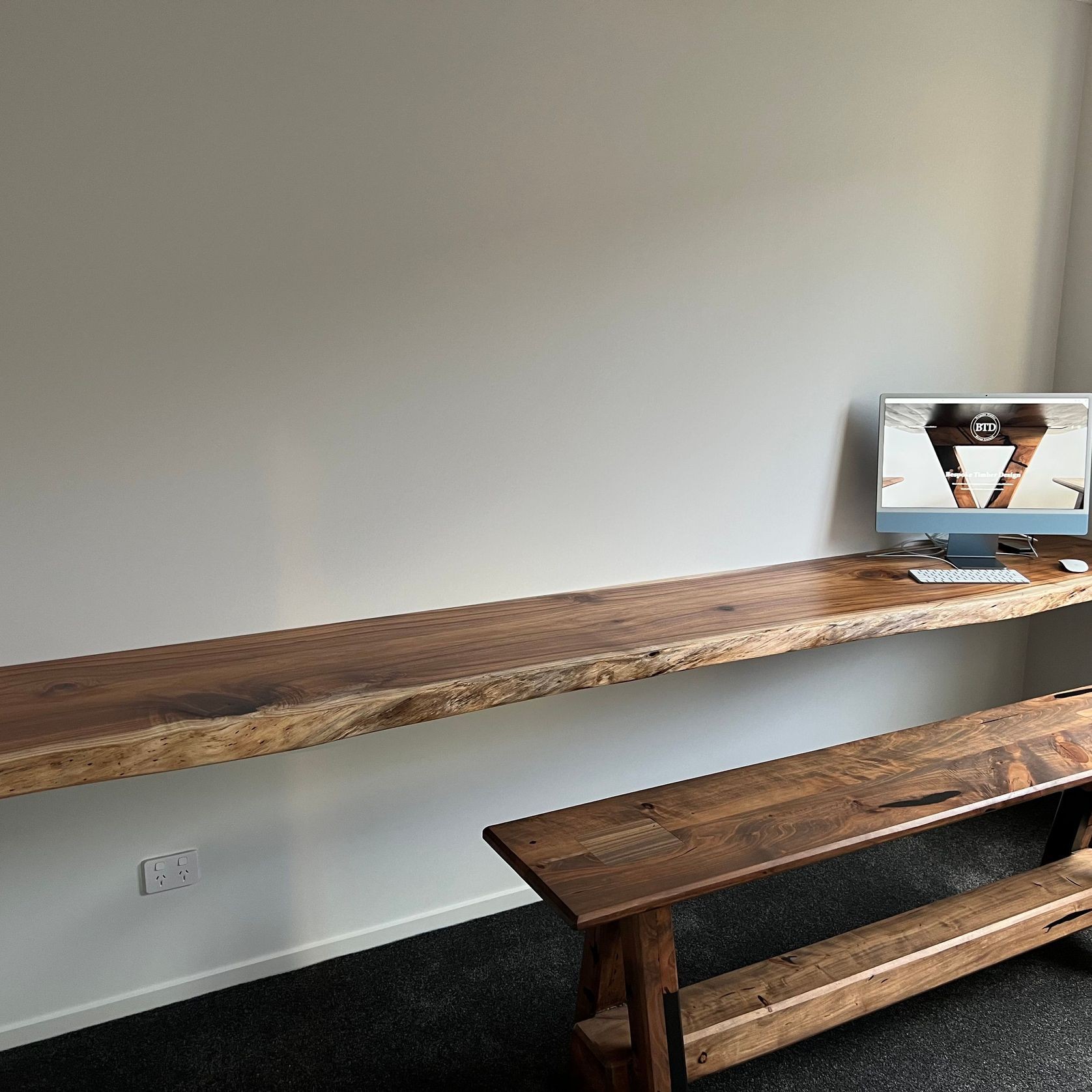 Bespoke Floating Desk — Tasmanian Blackwood gallery detail image