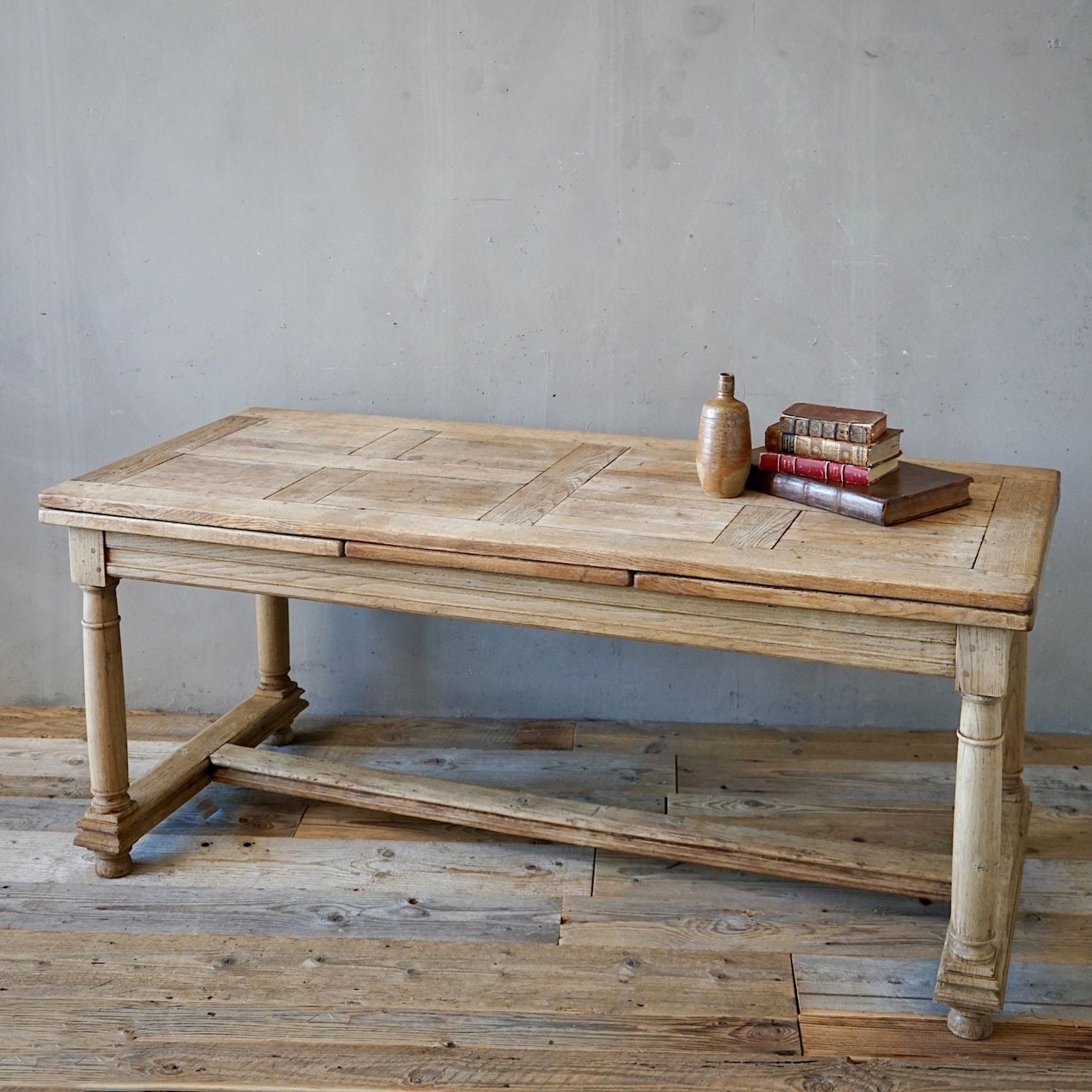 Antique French Oak Dining Table / Desk gallery detail image