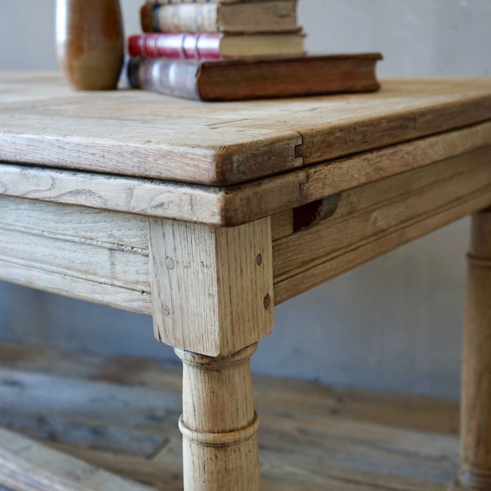 Antique French Oak Dining Table / Desk gallery detail image