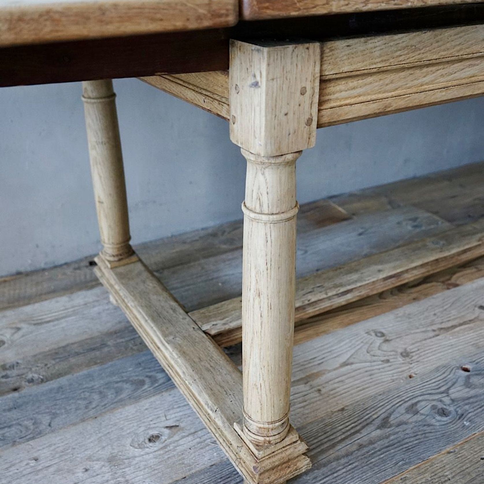 Antique French Oak Dining Table / Desk gallery detail image