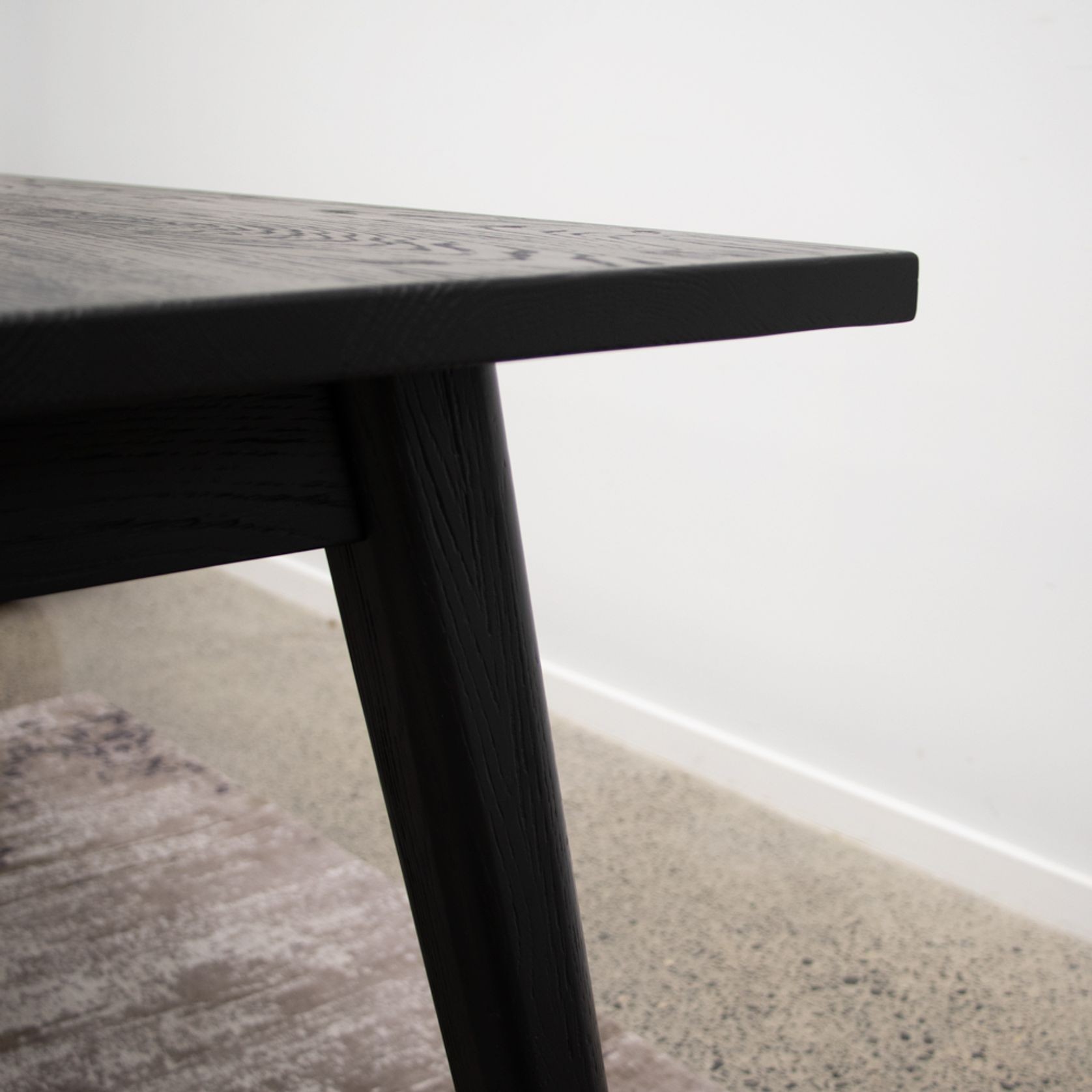 Vaasa Oak Dining Table Matte Black - 150cm gallery detail image