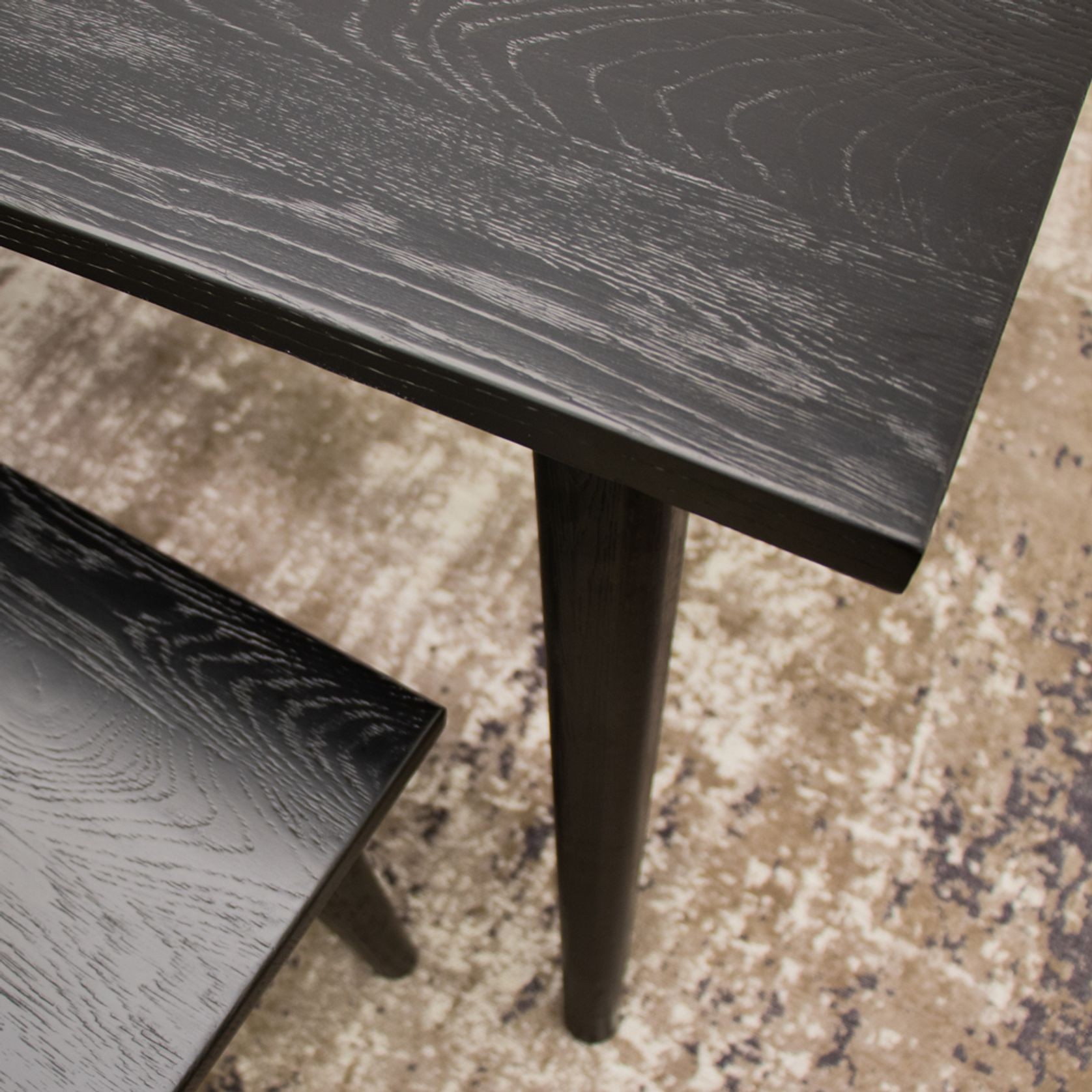 Vaasa Oak Dining Table Matte Black - 260cm gallery detail image