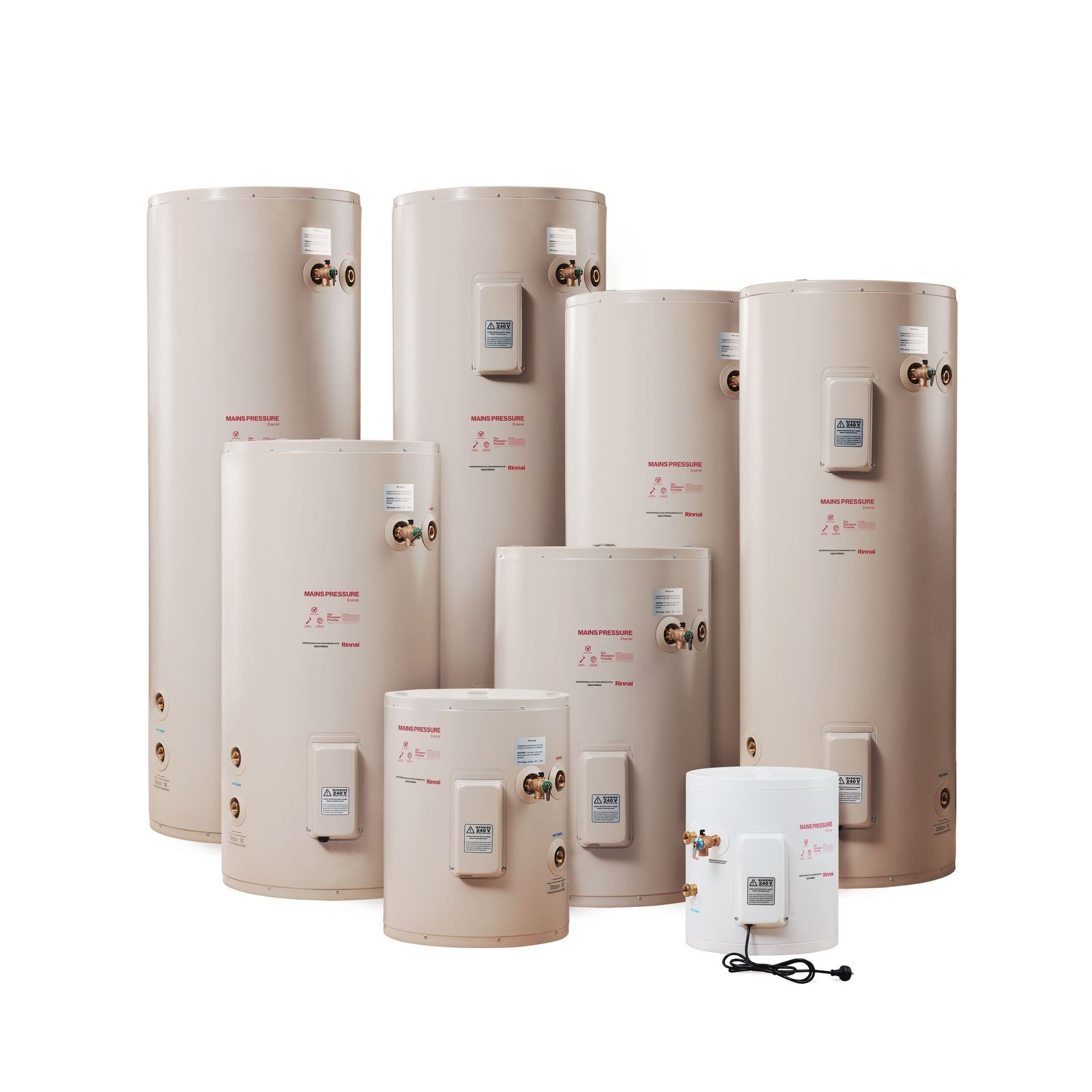 Rinnai Enamel Mains Pressure Indoor/Outdoor Cylinders gallery detail image
