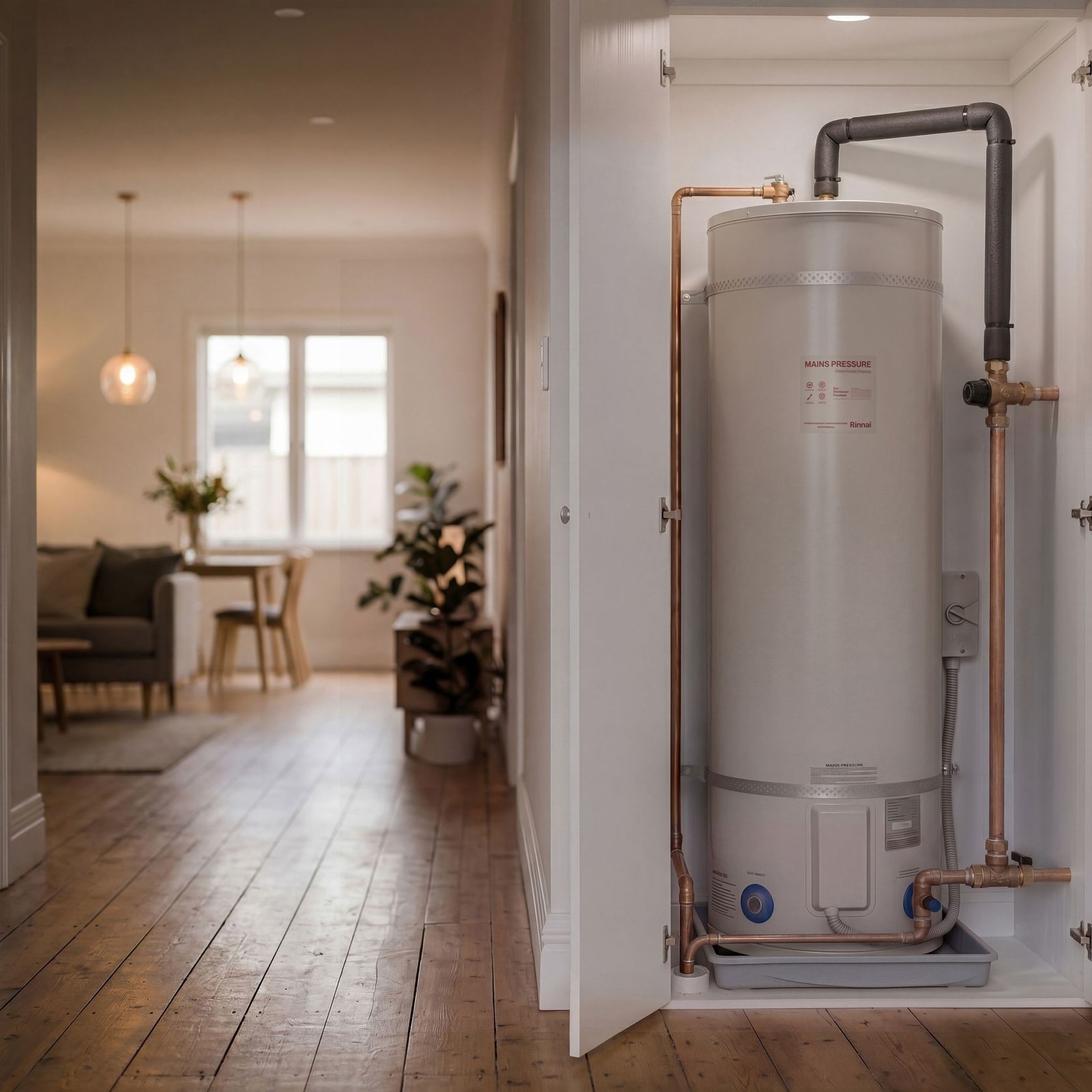 Rinnai EasySwap Enamel Mains Pressure Indoor Cylinder gallery detail image