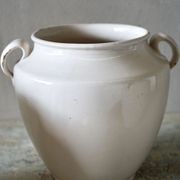 French Antique White Confit Pots gallery detail image