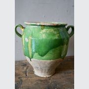 French Antique Green Confit Pots gallery detail image