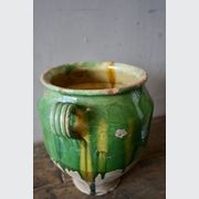 French Antique Green Confit Pots gallery detail image