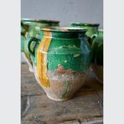 French Antique Green Confit Pots gallery detail image