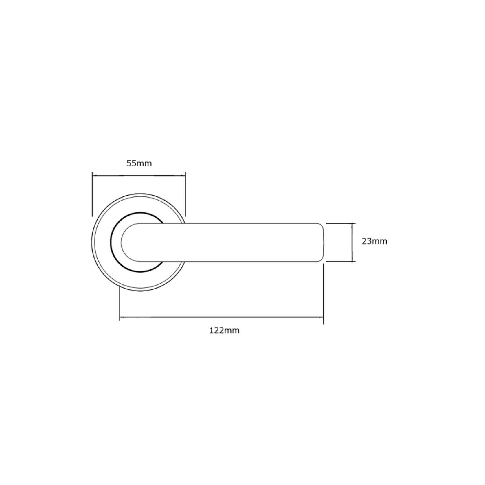 Lockwood Velocity® Series Small Rose Element Lever gallery detail image