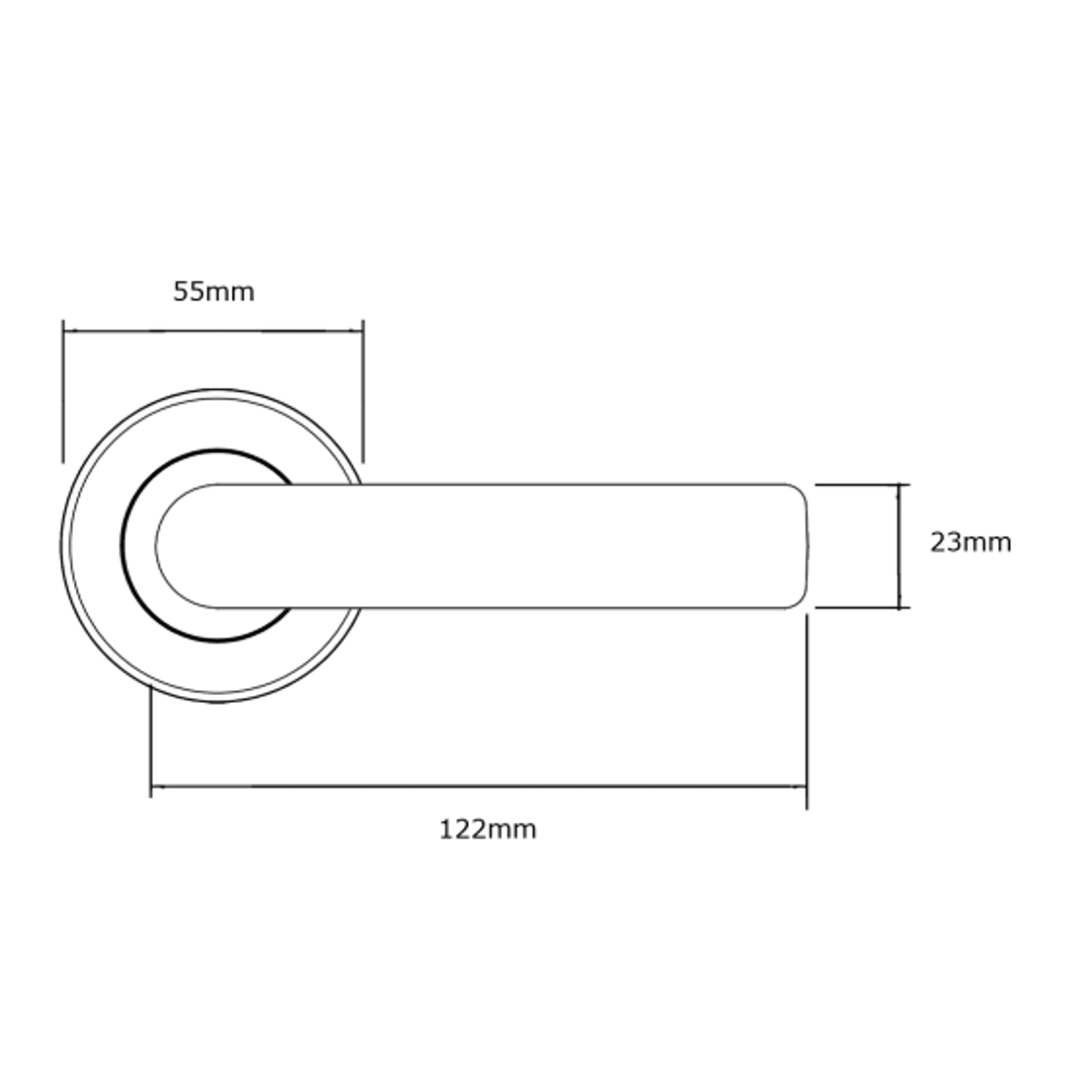Lockwood Velocity® Series Small Rose Element Lever gallery detail image