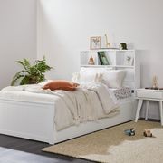 Myer White Single Bed with Trundle | Hardwood Frame gallery detail image