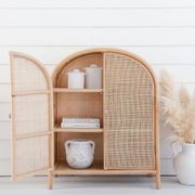 Rattan Arched Kids 2 Door Shelving gallery detail image