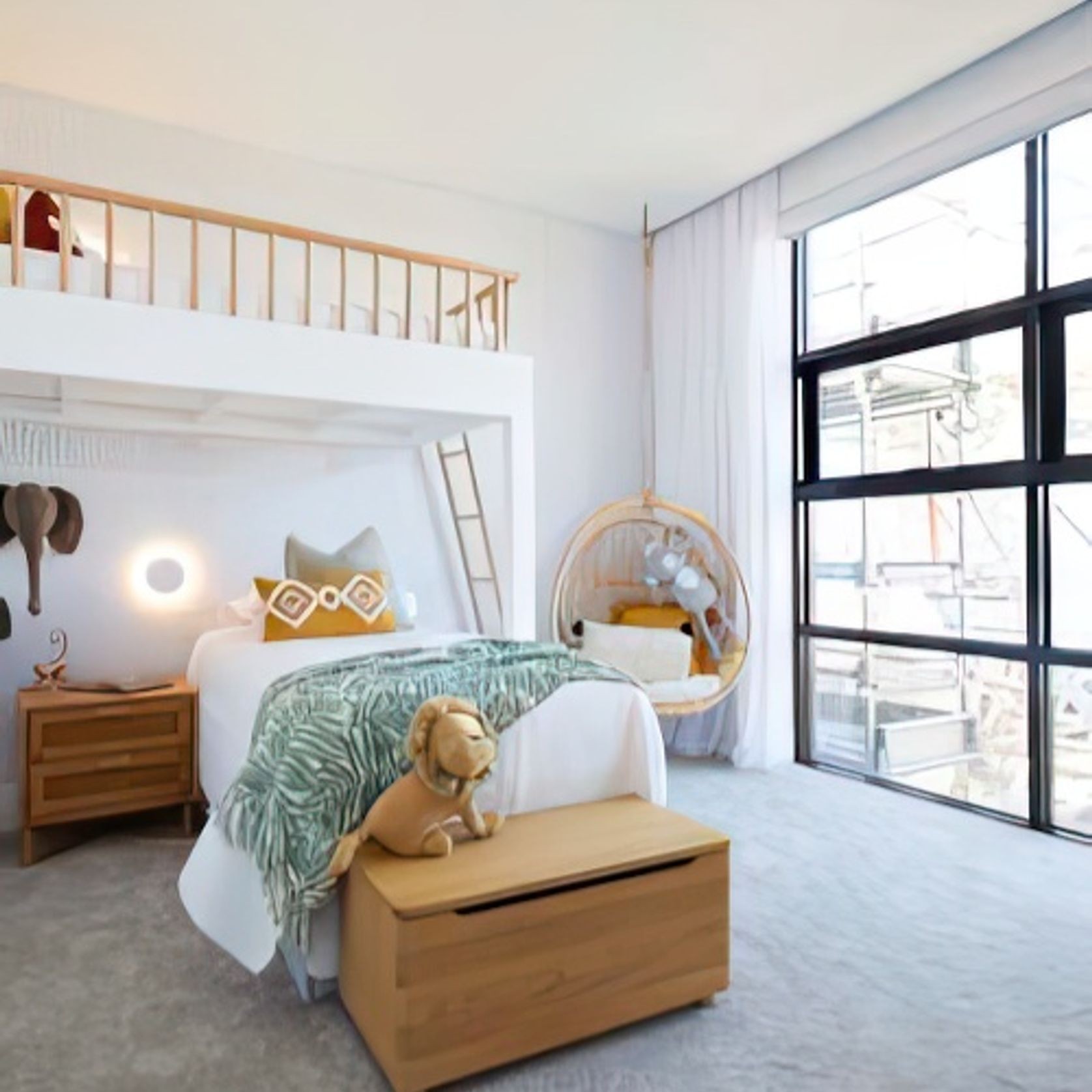 Henlow Kids Hanging Chair – Natural gallery detail image