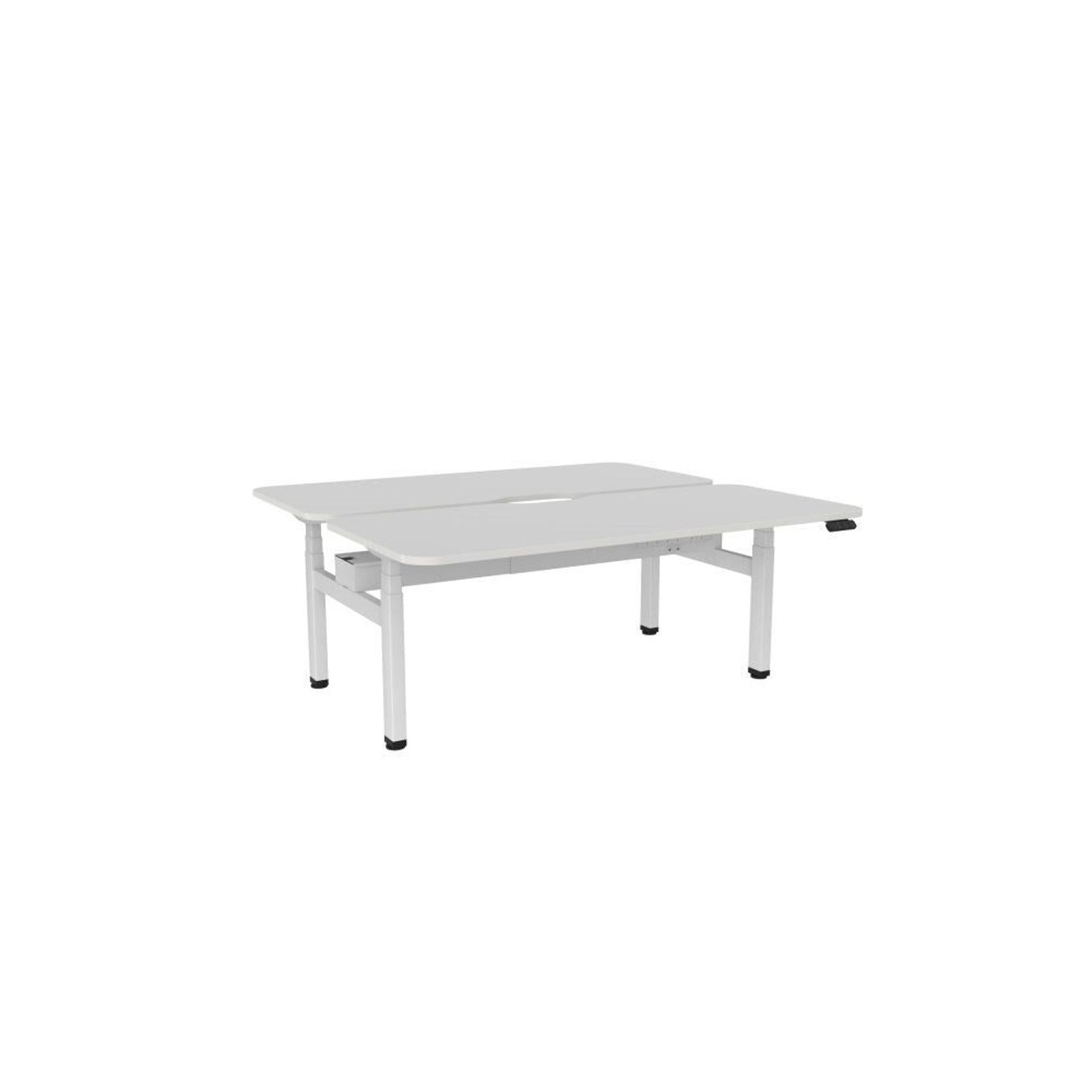 Haven Electric Double Sided Desk - Scallop & Radius Top gallery detail image