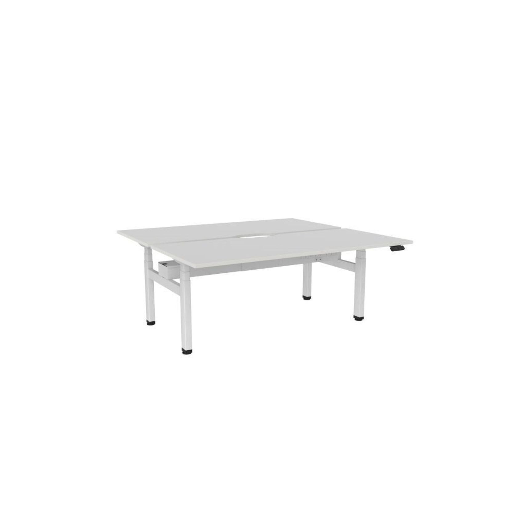 Haven Electric Double Sided Desk - Scallop Top gallery detail image