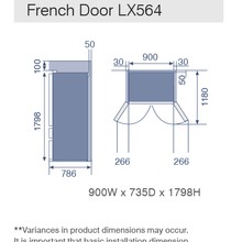 LX French Door Designer Series Fridge gallery detail image