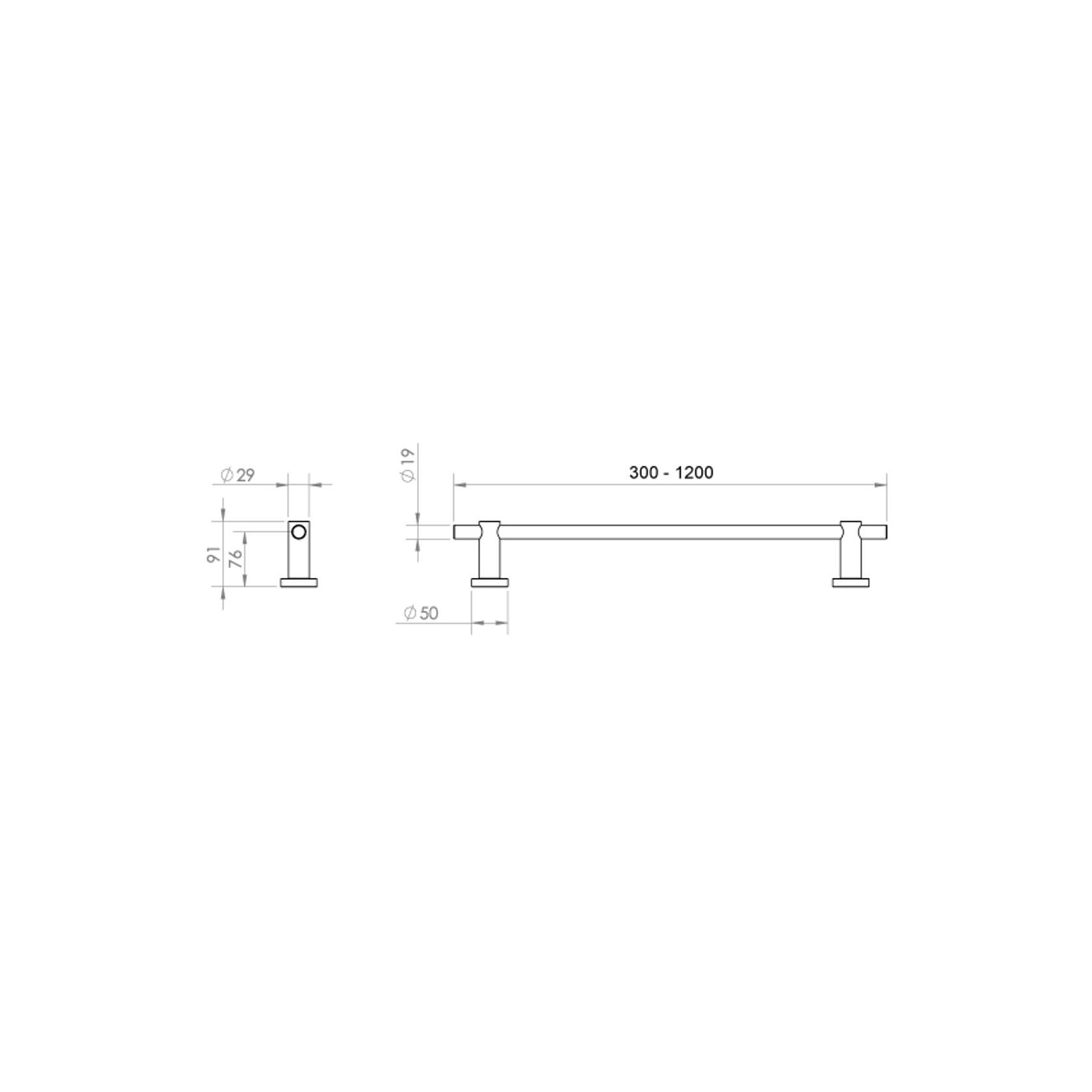 Maddox Hanging Rail - 75mm Projection gallery detail image