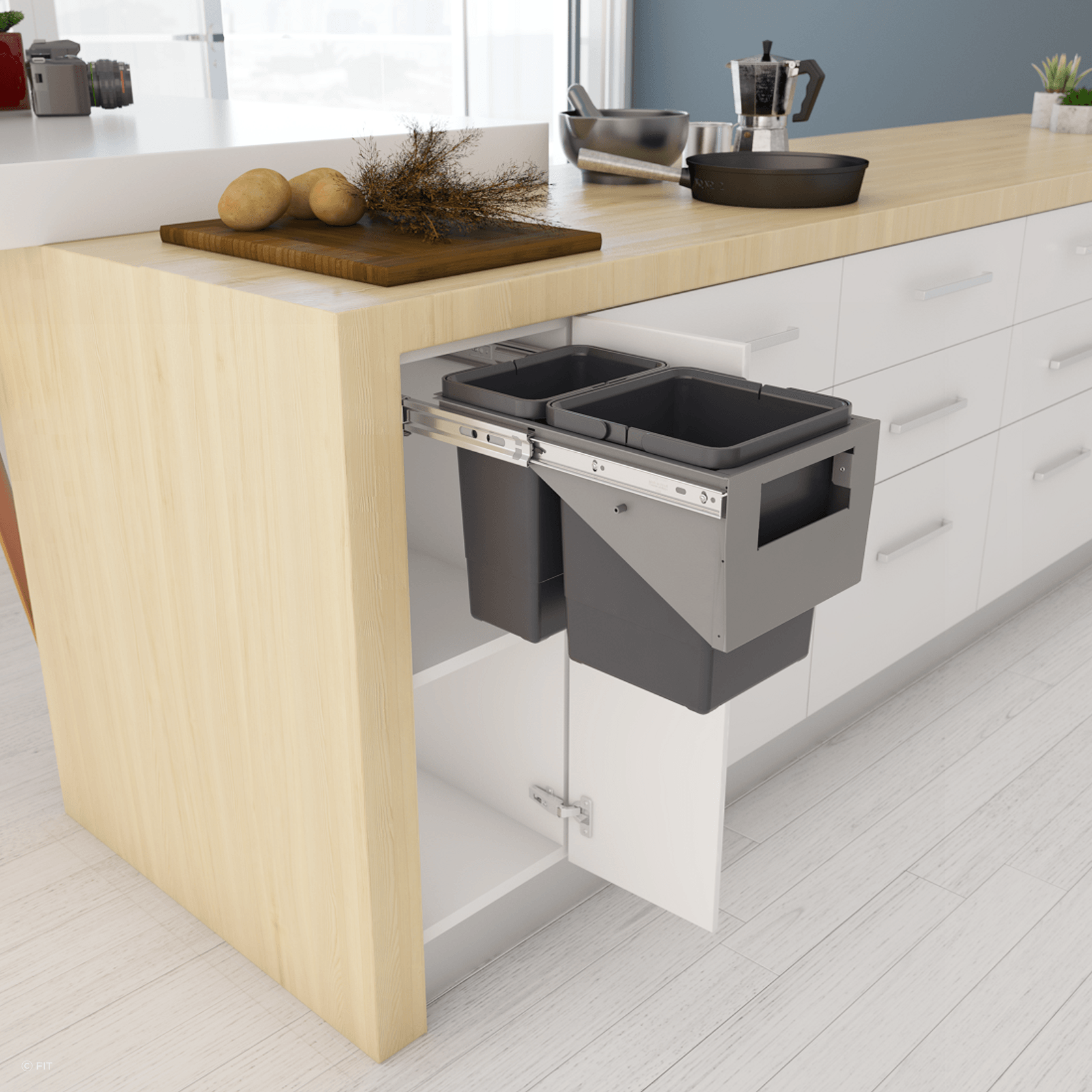 Tanova Simplex Pull Out Kitchen Bin gallery detail image