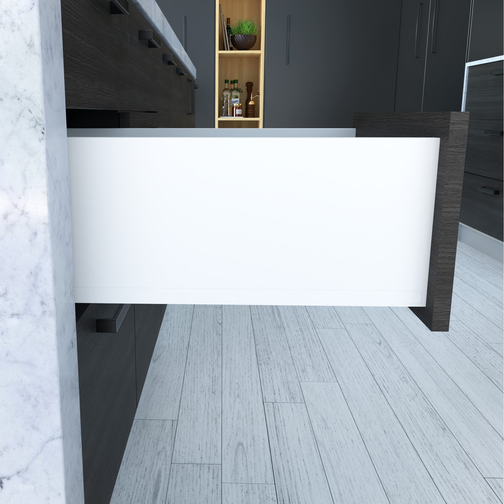 ALUNAN T Slimwall Soft Close Drawer System gallery detail image