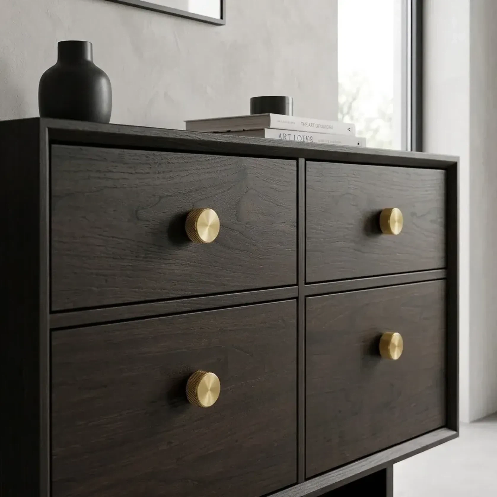 KT&CO Kitchen drawer knobs bellevue hill matt black / satin nickel / dark brushed brass/ champagne gallery detail image